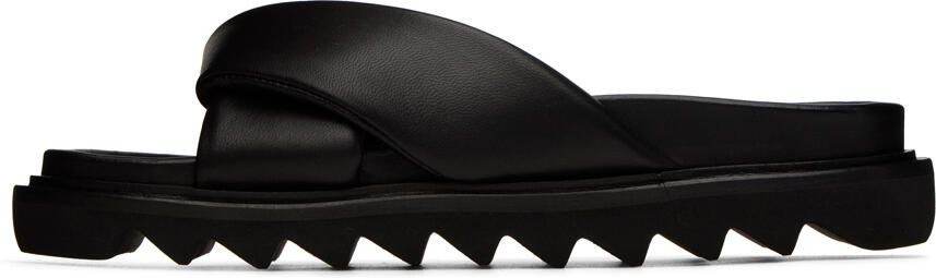 Studio Amelia Black Padded Band Slides - Picture 4