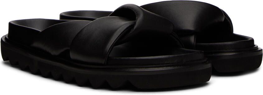 Studio Amelia Black Padded Band Slides - Picture 3