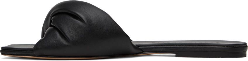 Studio Amelia Black Twisted Front 10 Flat Sandals - Picture 4