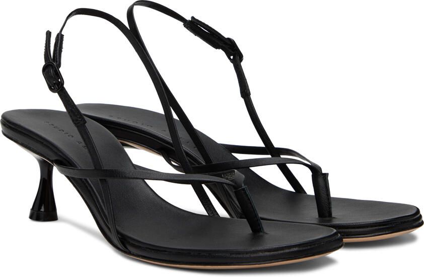 Studio Amelia Black Wishbone 50 Heeled Sandals - Picture 3