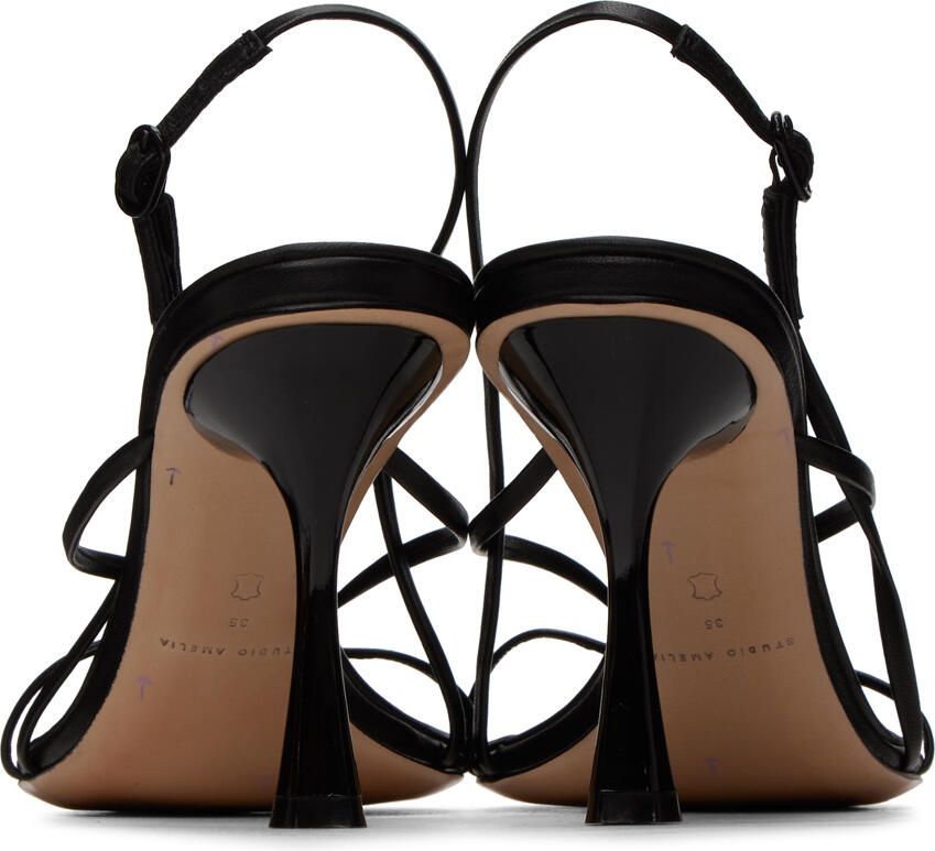 Studio Amelia Black Wishbone 90 Heeled Sandals - Picture 2