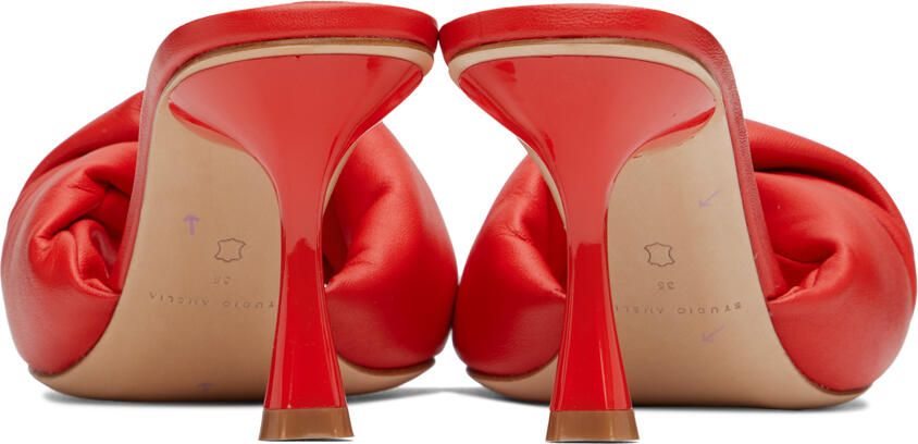 Studio Amelia Red Twisted Front 70 Heeled Sandals