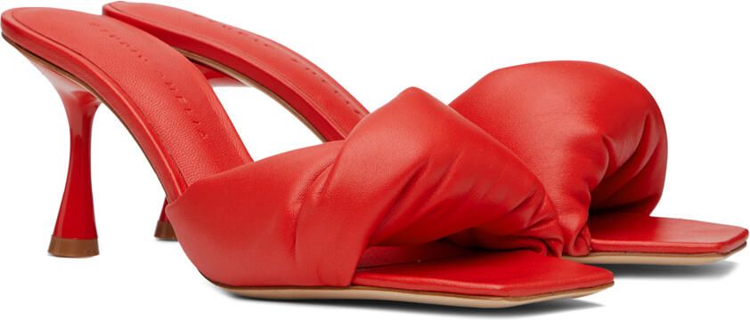 Studio Amelia Red Twisted Front 70 Heeled Sandals - Picture 2