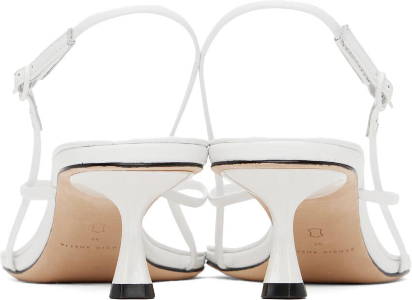 Studio Amelia White Wishbone 50 Heeled Sandals
