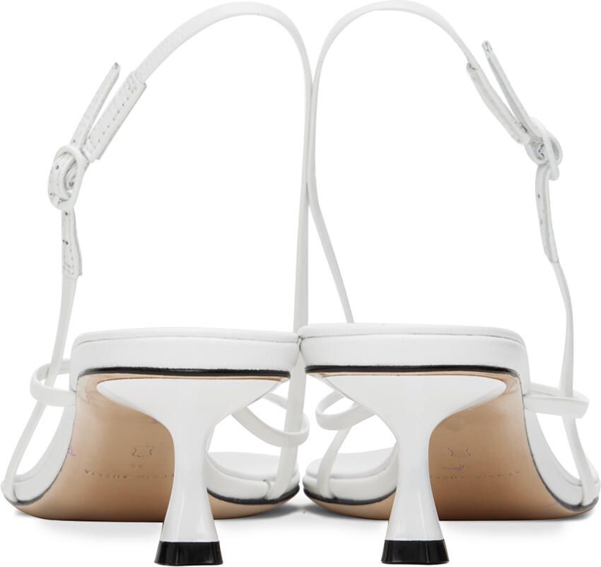 Studio Amelia White Wishbone 50 Heeled Sandals - Picture 8