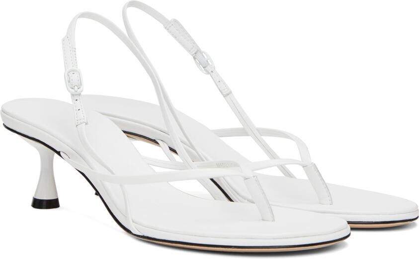 Studio Amelia White Wishbone 50 Heeled Sandals - Picture 2