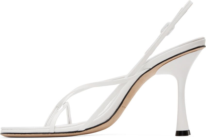 Studio Amelia White Wishbone 90 Heeled Sandals - Picture 3