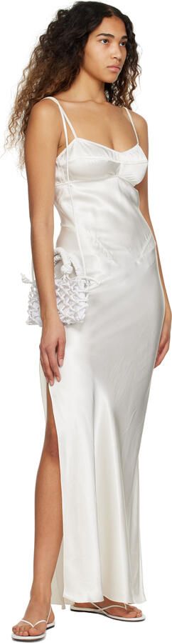 Studio Amelia White Wishbone Flat Sandals - Picture 4