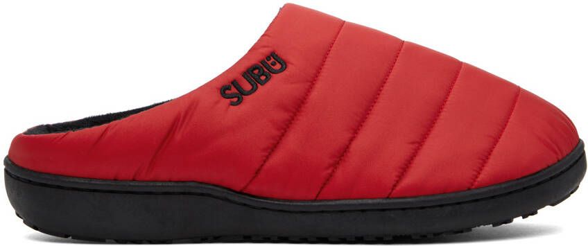 SUBU Red Quilted Slippers