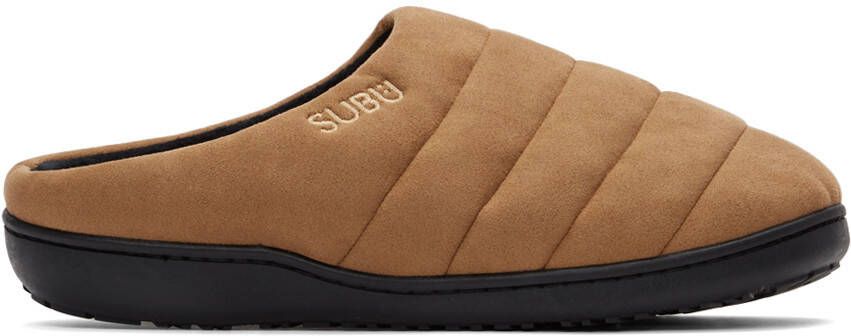 SUBU SSENSE Exclusive Tan Quilted Slippers