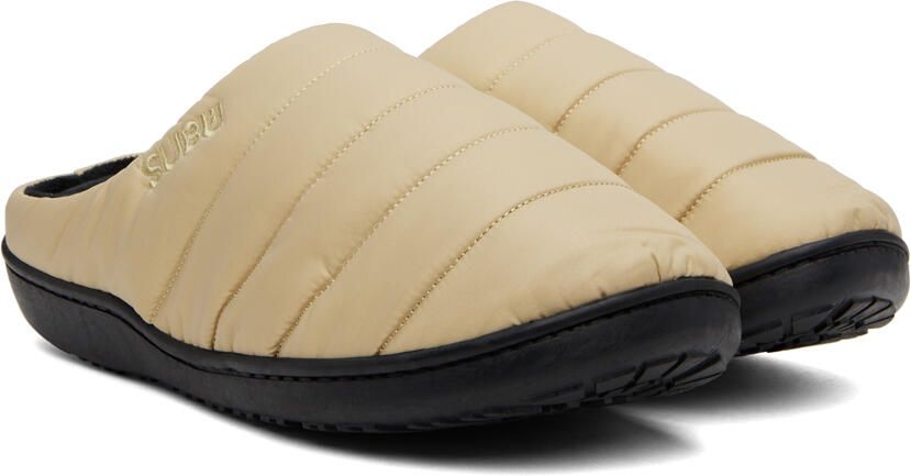 SUBU Beige Quilted Slippers