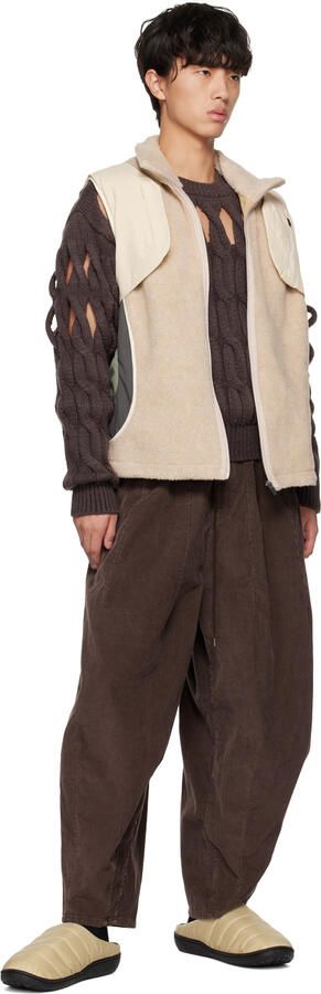 SUBU Beige Quilted Slippers - Picture 4