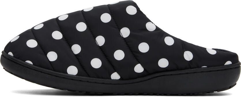 SUBU Black Quilted Polka Dot Slippers - Picture 3