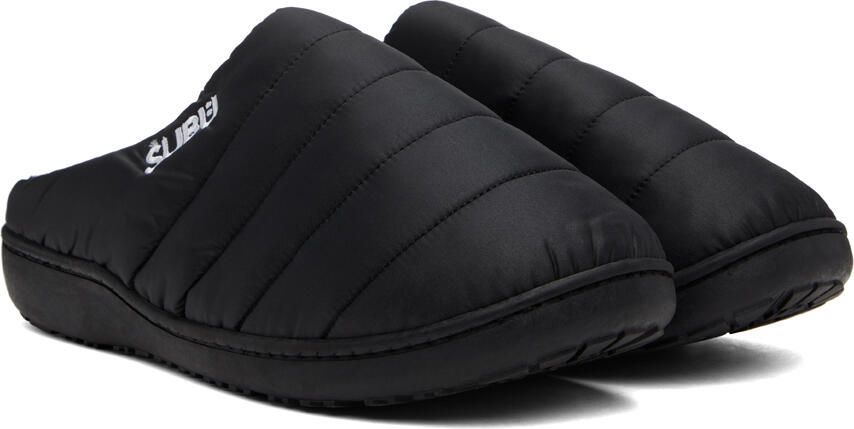 SUBU Black Quilted Slippers - Picture 2