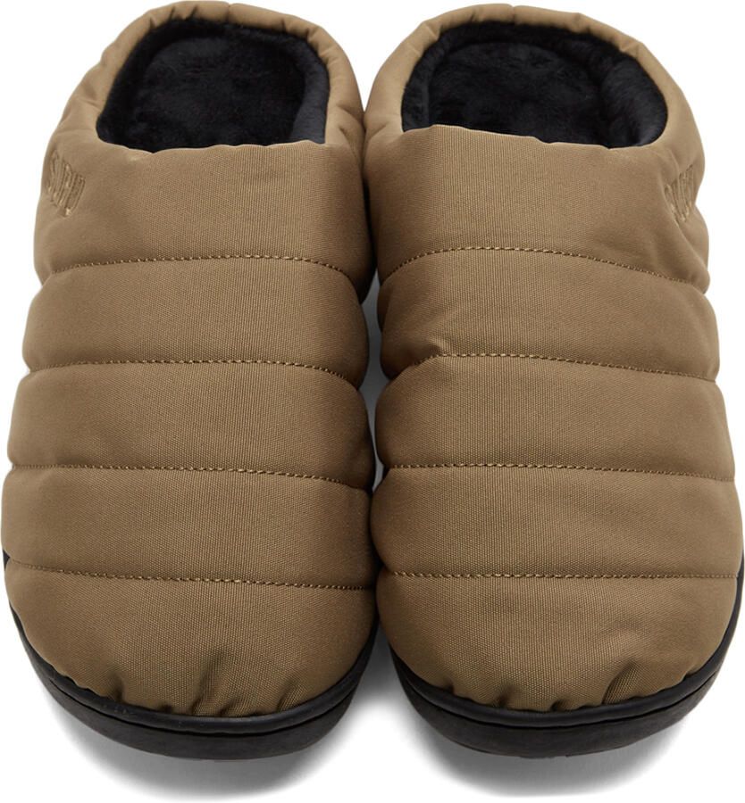 SUBU Taupe Quilted Nannen Slippers