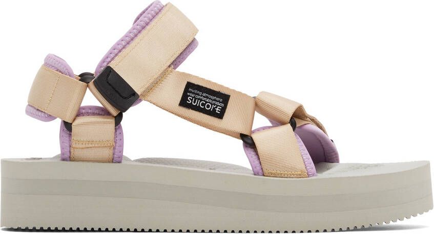 Suicoke Beige & Purple DEPA-V2PO Sandals