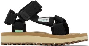 Suicoke Black & Beige DEPA-2CAB Eco Sandals