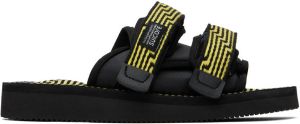 Suicoke Black & Yellow MOTO-JC01 Sandals