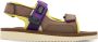 Suicoke Brown & Purple WAS-Cab Sandals - Thumbnail 1