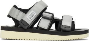 Suicoke Grey & Black KISEE-V Sandals