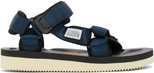 Suicoke Navy & Black DEPA-V2 Sandals