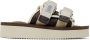 Suicoke Off-White & Brown MOTO-PO Sandals - Thumbnail 1