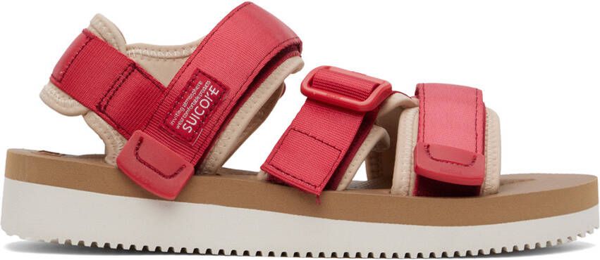 Suicoke Red & Off-White KISEE-V Sandals