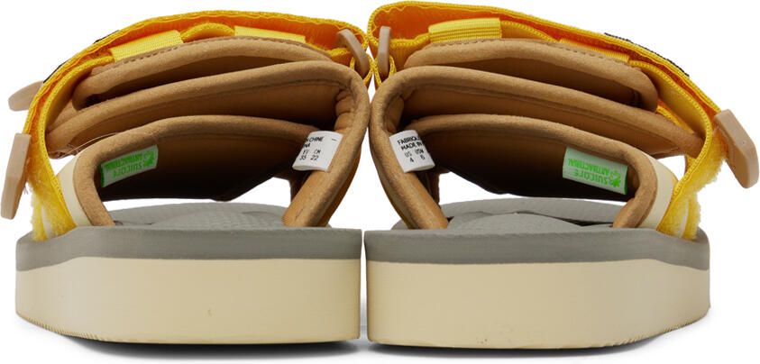 Suicoke Yellow & Off-White MOTO-Cab Sandals
