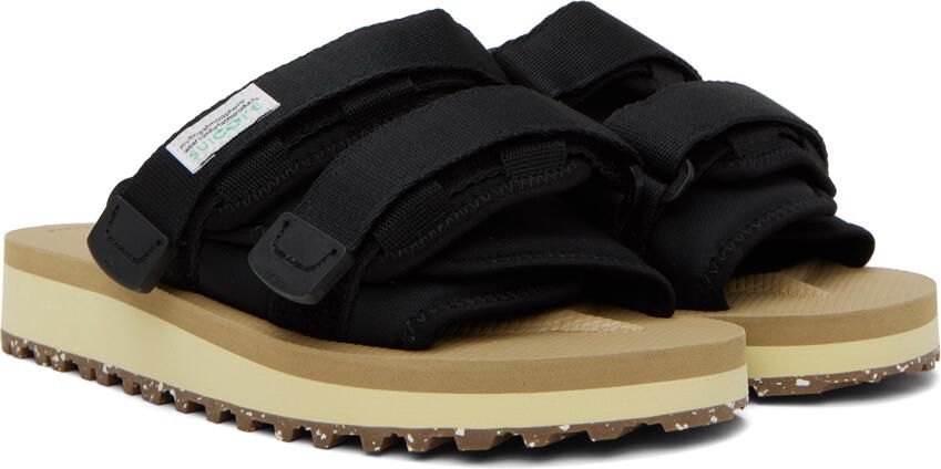Suicoke Black & Beige Moto-Cab-Eco Sandals