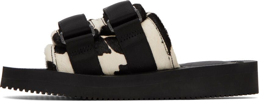 Suicoke Black & White MOTO-Vhl Sandals - Picture 4