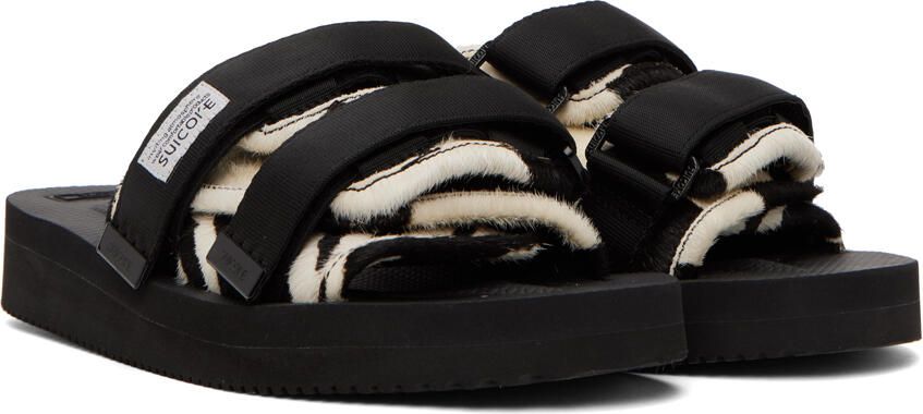 Suicoke Black & White MOTO-Vhl Sandals - Picture 2