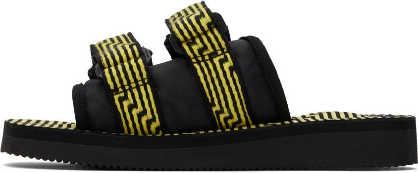 Suicoke Black & Yellow MOTO-JC01 Sandals - Picture 3