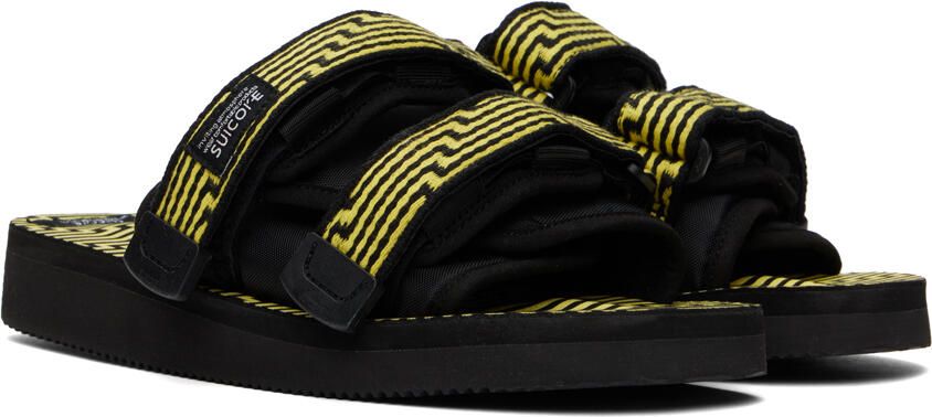 Suicoke Black & Yellow MOTO-JC01 Sandals - Picture 2