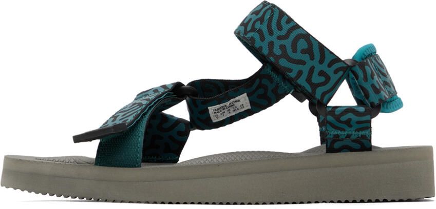 Suicoke Blue & Gray DEPA-Cab-PT06 Sandals - Picture 3