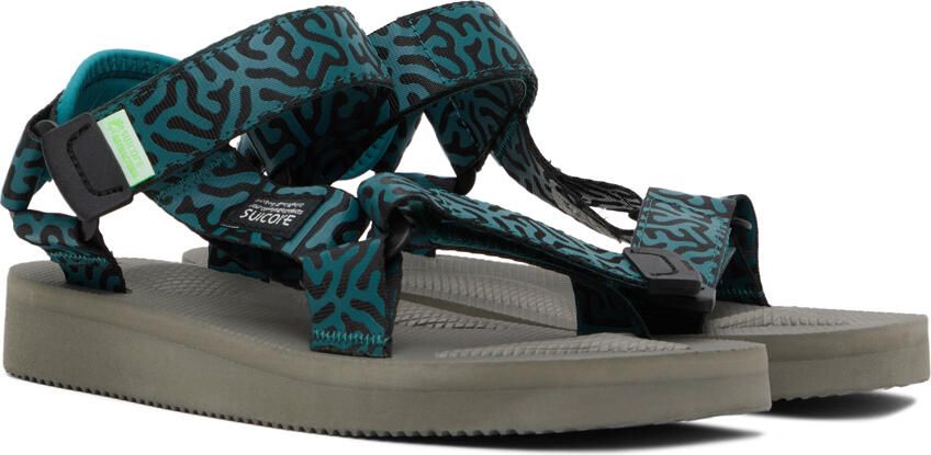 Suicoke Blue & Gray DEPA-Cab-PT06 Sandals - Picture 2