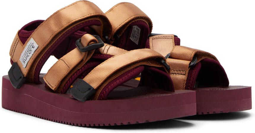 Suicoke Brown & Burgundy KISEE-V Sandals - Picture 2