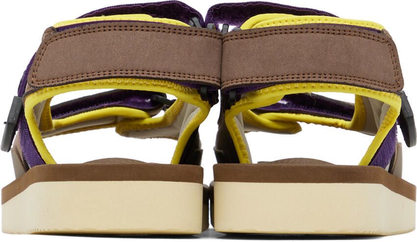 Suicoke Brown & Purple WAS-Cab Sandals