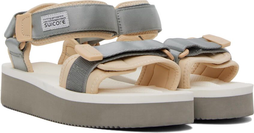 Suicoke Gray & White CEL-PO Sandals
