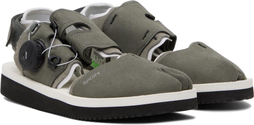 Suicoke Gray & White HAKU-ab Sandals - Picture 2