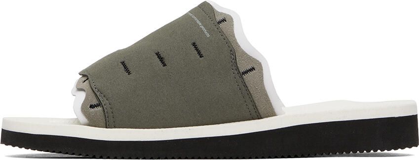 Suicoke Gray & White LETA-ab Sandals - Picture 3