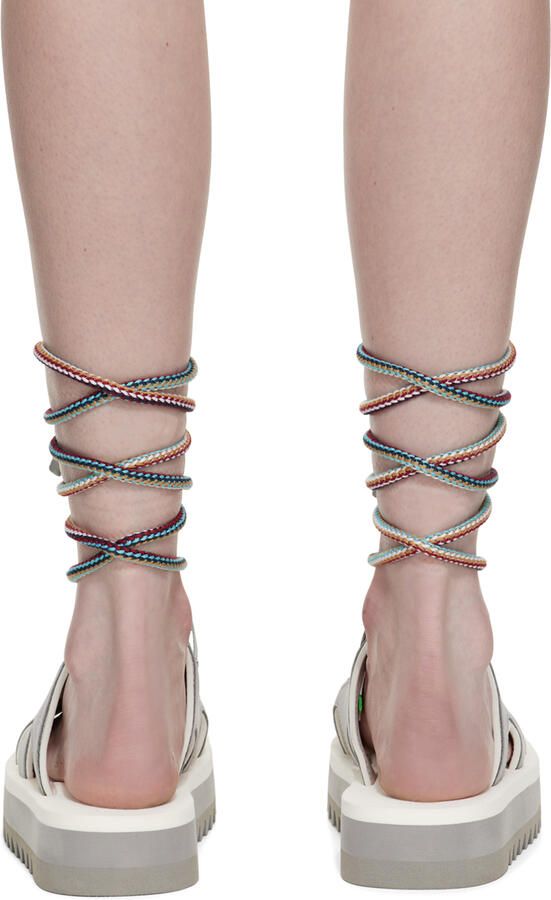 Suicoke Gray & White RAY-ab Sandals - Picture 5