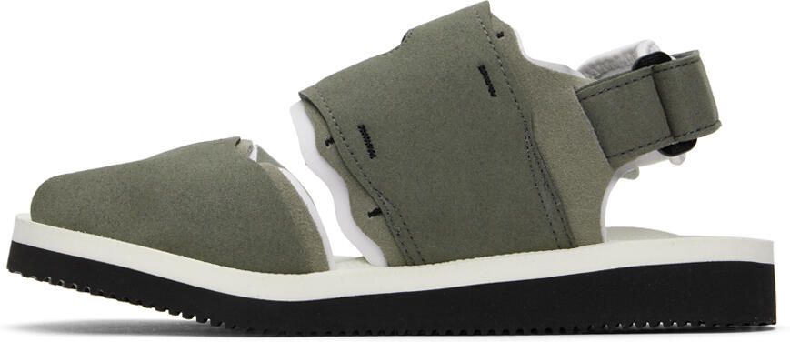 Suicoke Khaki & Off-White HAKU-ab Sandals - Picture 3