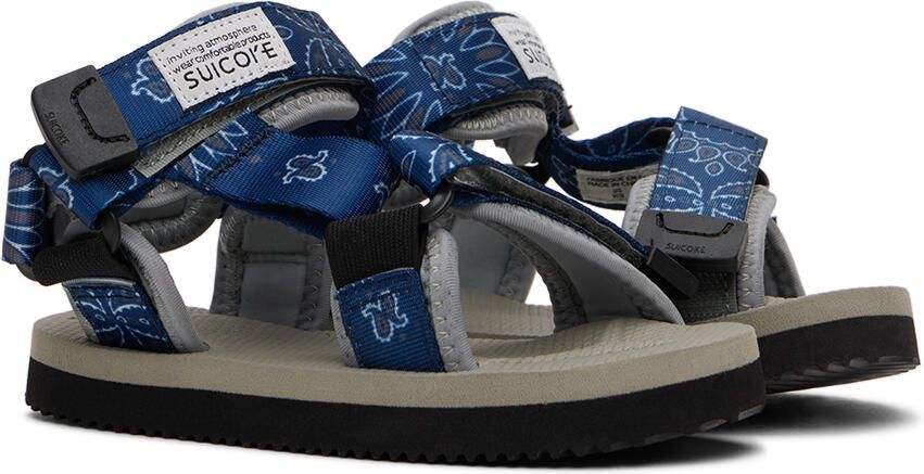 Suicoke Kids Gray & Navy DEPA-2 Sandals - Picture 3
