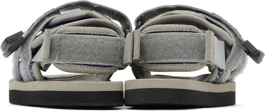 Suicoke Kids Navy & Gray Moto Sandals - Picture 3