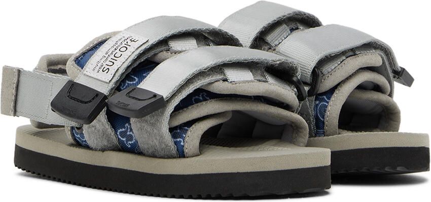Suicoke Kids Navy & Gray Moto Sandals