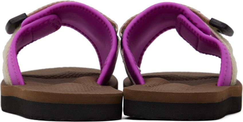Suicoke Pink & Off-White PADRI sandals