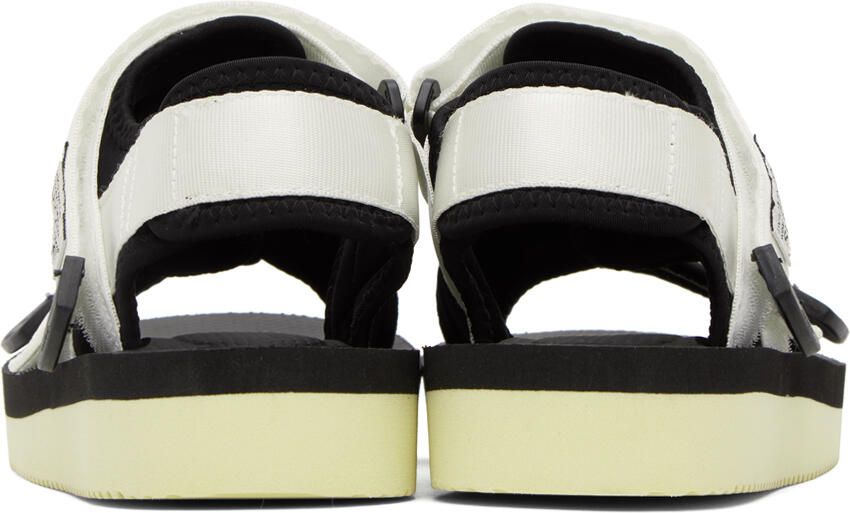 Suicoke White & Black KISEE-V Sandals