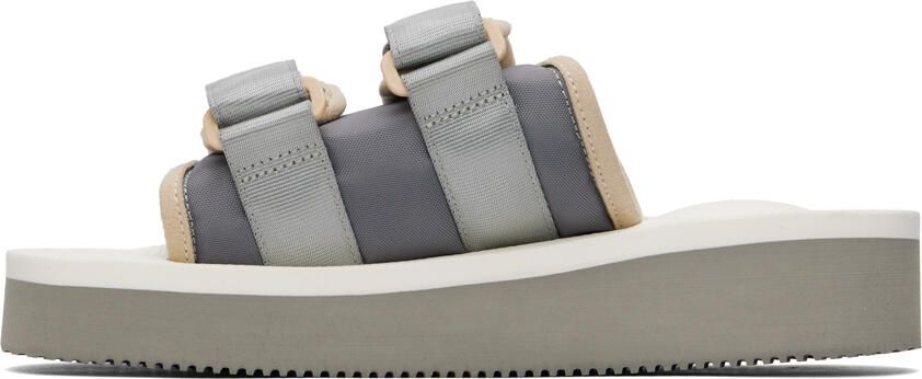 Suicoke White & Gray MOTO-PO Sandals - Picture 3