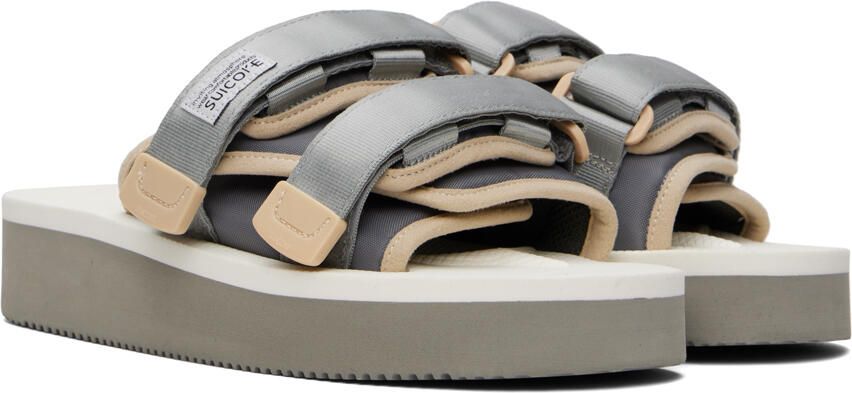 Suicoke White & Gray MOTO-PO Sandals - Picture 2