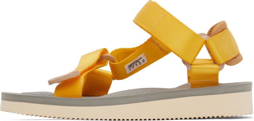 Suicoke Yellow & Beige DEPA-Cab Sandals - Picture 6